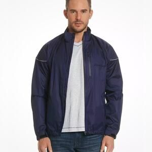 Robert Graham Men's Classic Fit Derek Windbreaker Jacket Navy XL